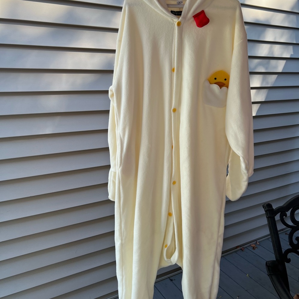 Newcosplay unisex adult chicken costume pajamas